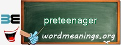 WordMeaning blackboard for preteenager